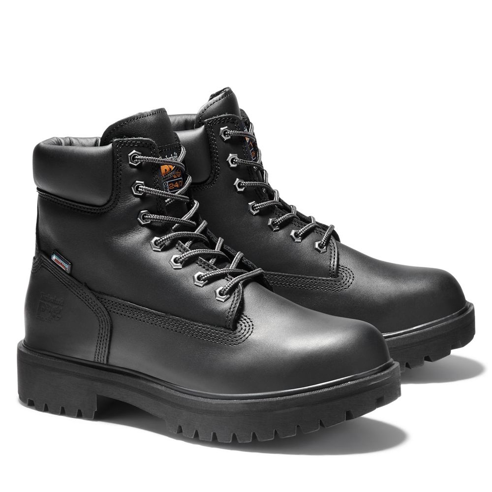 Timberland Pro Μποτακια Ανδρικα Μαυρα - Direct Attach 6\" Steel Toe - Greece 5891246-FG